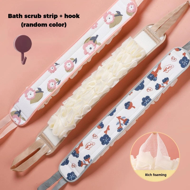 2-in-1 Back Scrubber Exfoliating Bath Sponge Loofah Towel Bath Body Scrubber Babs