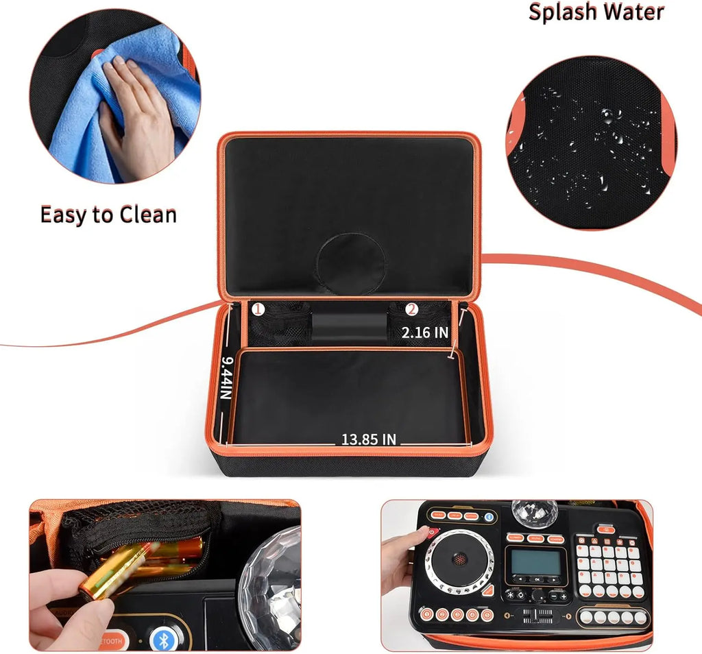 Orange Carry Case for VTech KidiStar DJ Mixer | Kids Storage Bag Kids Toy Carry Case Babs