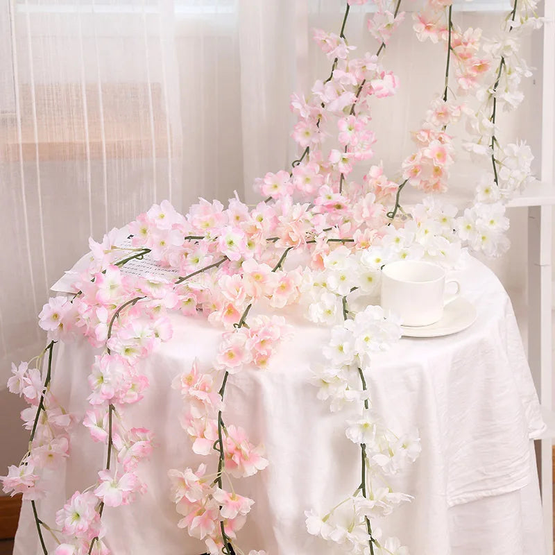 180CM Artificial Sakura Silk Vine – Wedding & Home Décor Artificial Flower Vine Babs