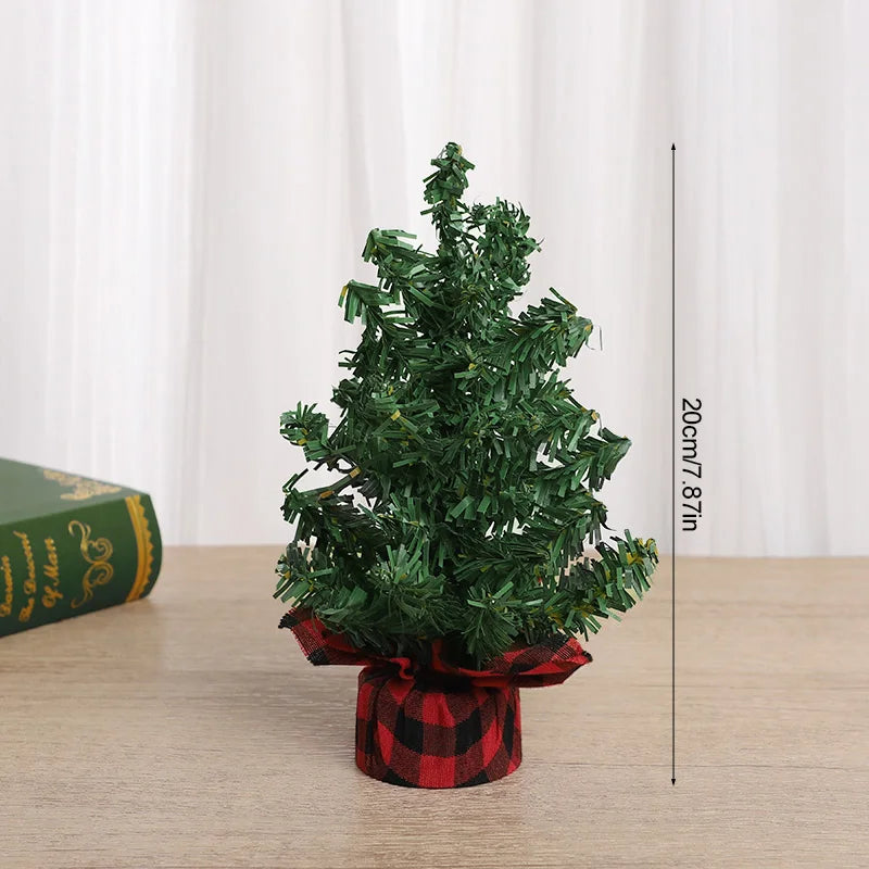 Artificial Mini Christmas Tree 15–30cm Tabletop Pine Decor Mini Christmas Tree Babs 20cm as picture