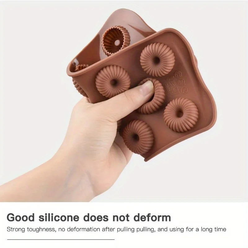 3D Spiral Silicone Donut Mold – 11-Cavity Chocolate & Mousse Mould Silicone Baking Mold Babs
