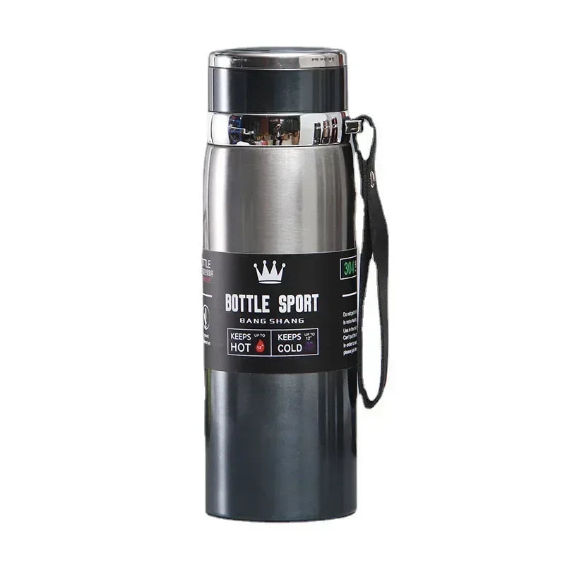800ml Stainless Steel Insulated Vacuum Flask | Hot & Cold Insulated Water Bottle Babs