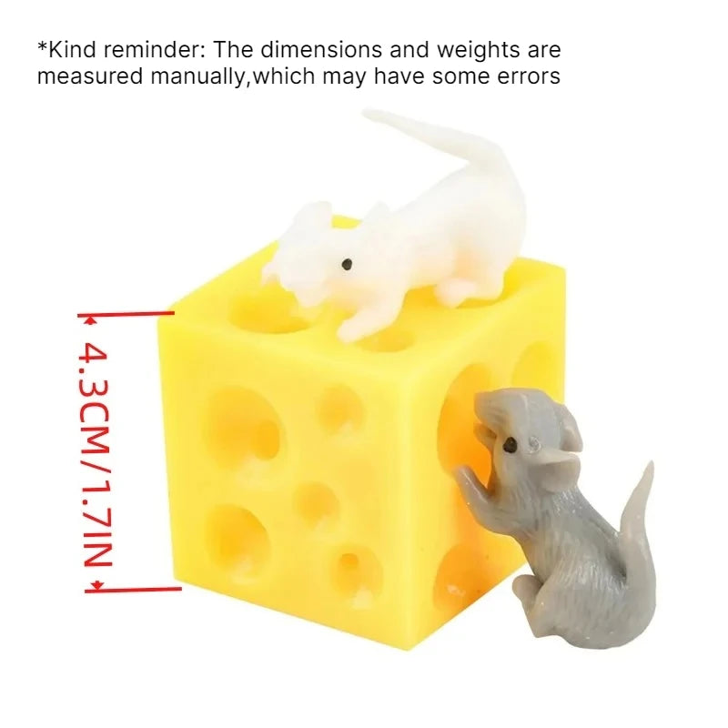 Mice in Cheese Squishy Fidget Toy – Funny Novelty Party Gift Novelty Squishy Toy Babs