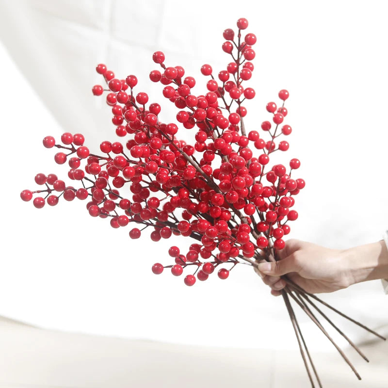 Artificial Red Berry Branches – Christmas & Wedding Decor Artificial Berry Branches Babs