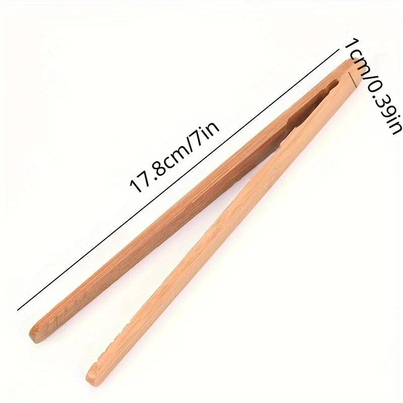 Reusable Bamboo Toast Tongs – Ultra-Grip Kitchen Utensil Bamboo Kitchen Tongs Babs