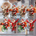 Christmas Wooden Santa Bicycle Pendants – 8/16/24 Pcs Ornaments Christmas Tree Ornaments Babs As Picture 8pcs