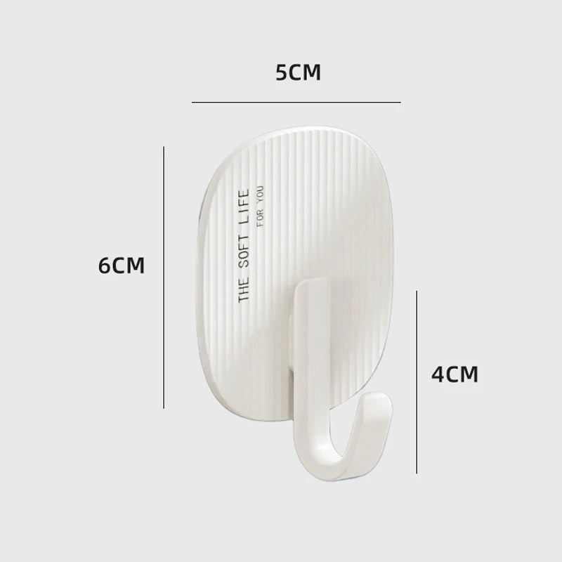4pcs Traceless Wall Hooks – Key, Coat & Towel Hanger Set Adhesive Wall Hooks Babs