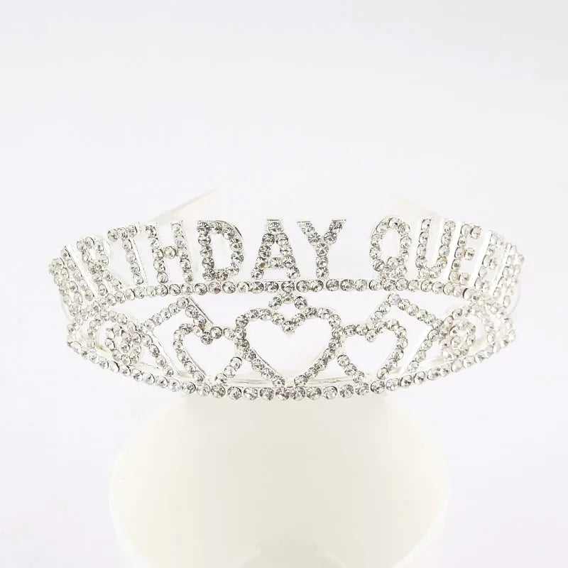 Queen Rhinestone Crown Tiara – Silver & Gold Princess Cosplay Rhinestone Crown Tiara Babs 3