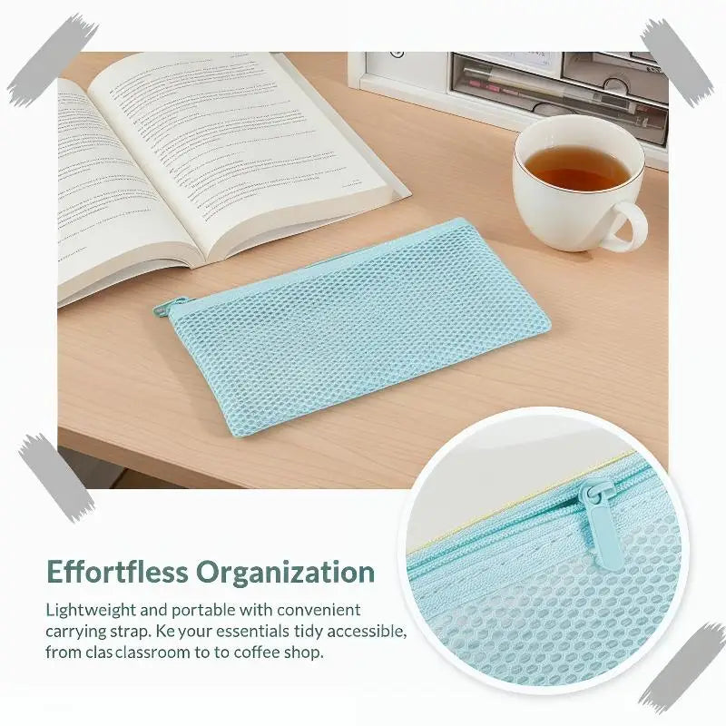 Mesh Zipper Pouch – Pencil Case & Travel Organizer Bag Mesh Organizer Pouch Babs