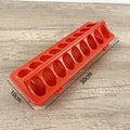 Flip Top Plastic Chicken Feeder Trough – No Mess Multi-Hole Poultry Feeder Trough Babs 18 holes