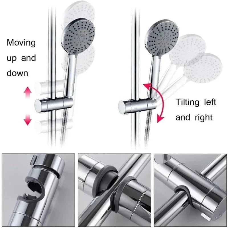 Adjustable Shower Head Holder Universal Angle Bracket ABS Shower Head Holder Babs