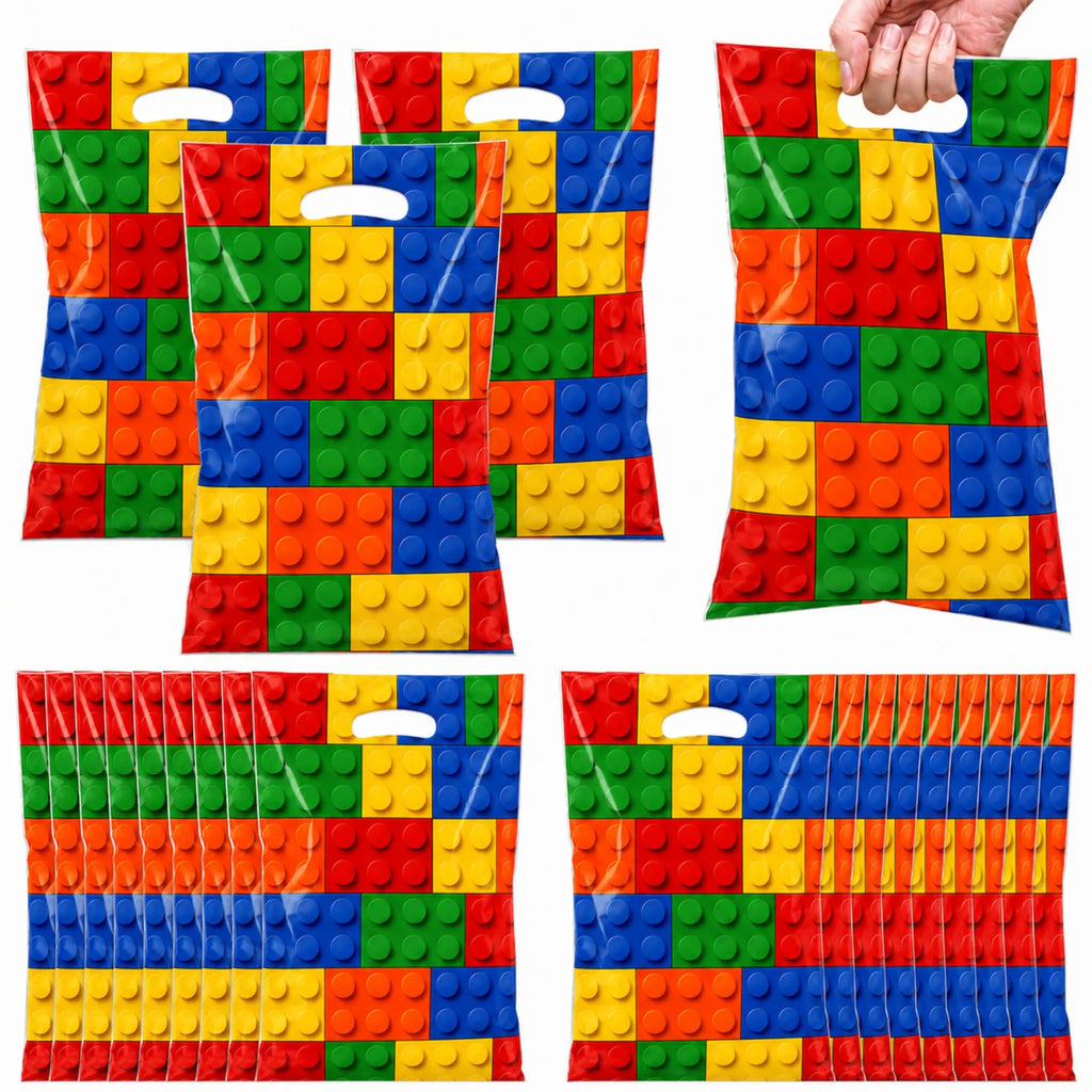 Building Block Birthday Party Favor Bags – Complete Party Set Party Favor Bags Babs Building Block 25x16.5cm 50PCS