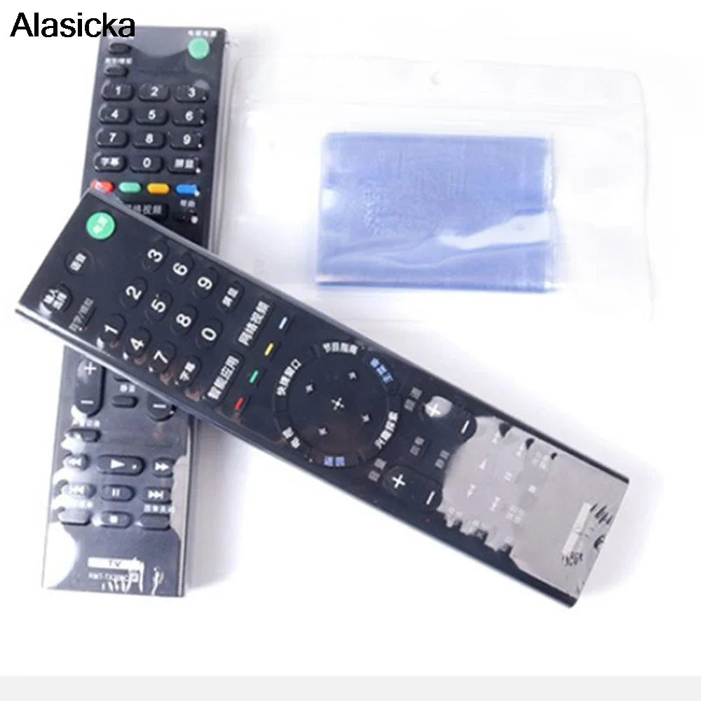 10pcs Transparent Shrink Film Remote Control Covers S & L Remote Control Cover Babs