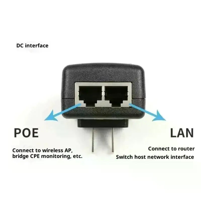 HUXUAN POE Adapter 24V 48V Power Injector for Router Repeater POE Power Adapter Babs