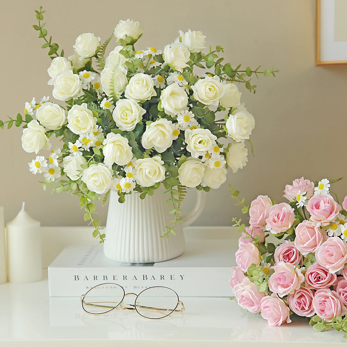 Silk Rose Artificial Flowers – Wedding & Home Décor Bouquet Artificial Flower Bouquet Babs