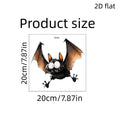 Cartoon Bat Halloween Window Cling Decal – Removable PVC Sticker Window Cling Decal Babs MULTI