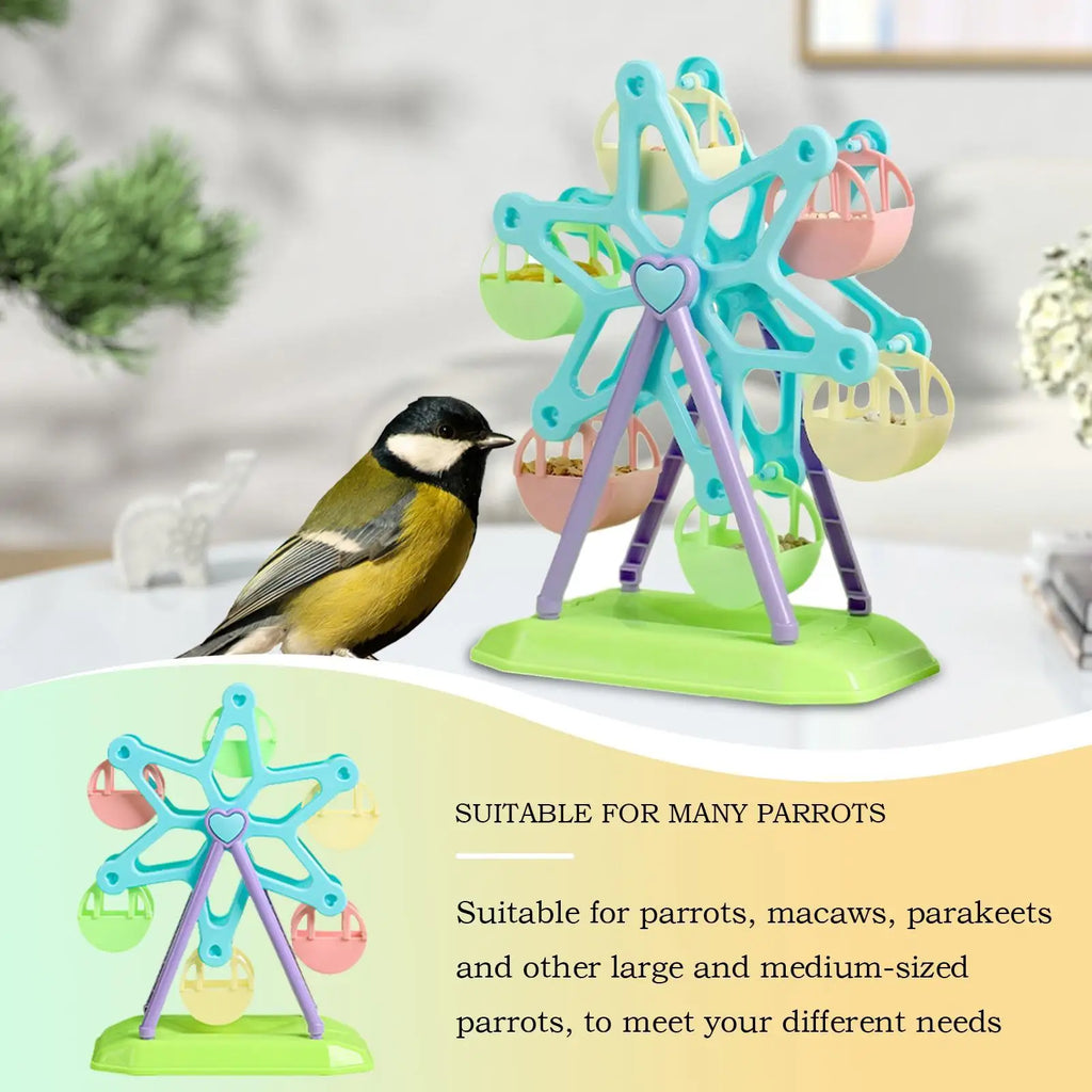 Parrot Foraging Wheel Toy – Interactive Bird Snack Feeder Bird Foraging Toy Babs