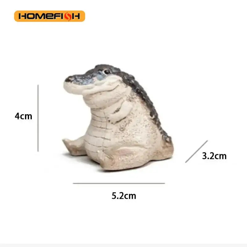 Handmade Crocodile Tea Pet Resin Ornament – Tea Ceremony Decor Tea Pet Ornament Babs