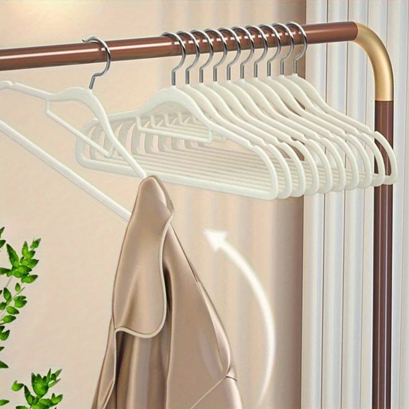 Premium Velvet Hangers 360° Hook, Non-Slip Space Saving Tie Bar Velvet Clothes Hangers Babs