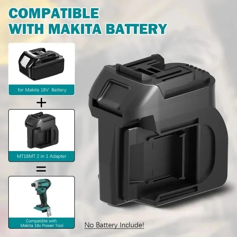 Makita 18V 2-in-1 Battery Adapter MT18MT – Dual Battery Converter Battery Adapter Babs