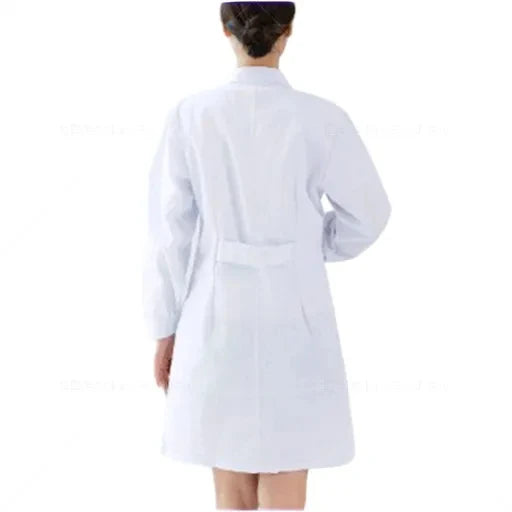 Women's White Lab Coat Long Sleeve Nurse Work Uniform Coat Women's Lab Coat Babs