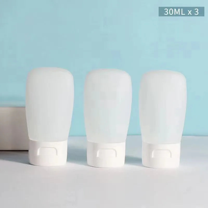 Refillable Travel Bottles 3-Pack – 30/60/100ml Squeeze Tubes Travel Bottle Set Babs 30ML 3PCS
