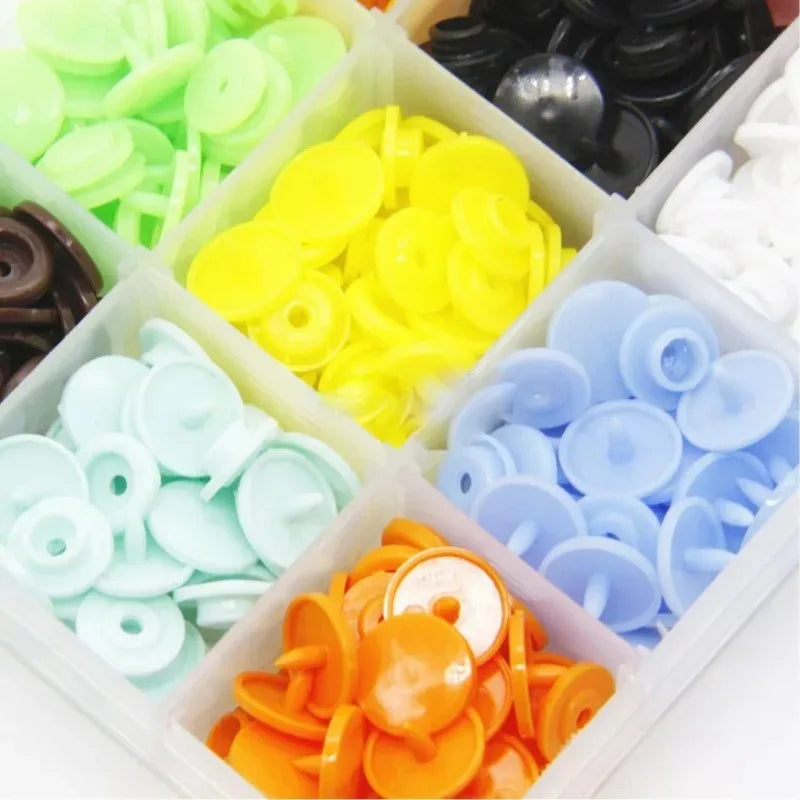 Snap Button Pliers Kit + 150 Sets T5 Resin Snaps – 15 Colors Snap Button Pliers Kit Babs