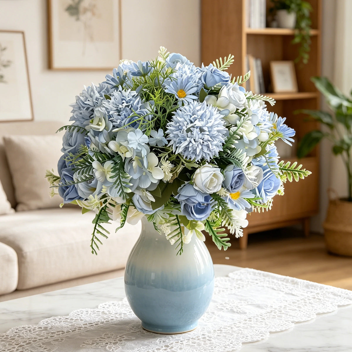 Artificial Silk Peony Bouquet – Fake Flowers for Home & Wedding Artificial Flower Bouquet Babs