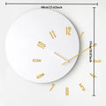 Nordic Minimalist Wall Clock – Silent Quartz Acrylic 60cm Wall Clock Babs White Gold