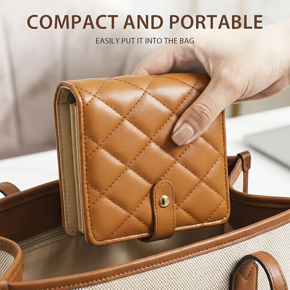 Travel Jewellery Case – Clear Velvet Pouches & Zip Compartments Travel Jewellery Case Babs
