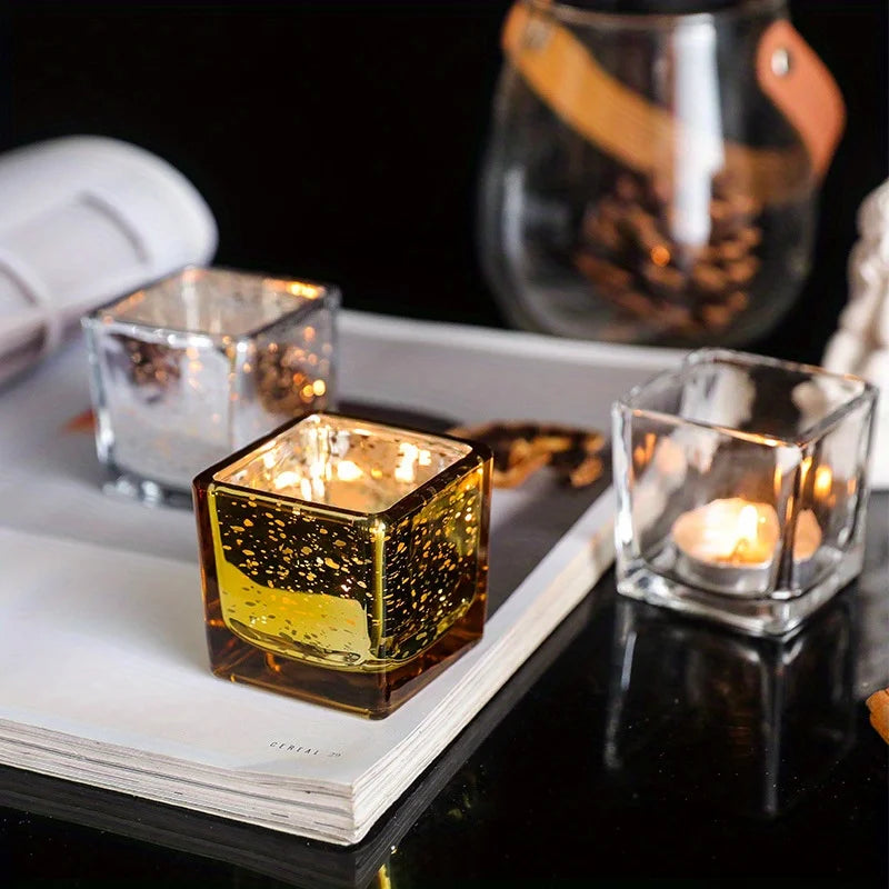 Square Glass Candle Holder – Home, Dining & Event Décor Glass Candle Holder Babs