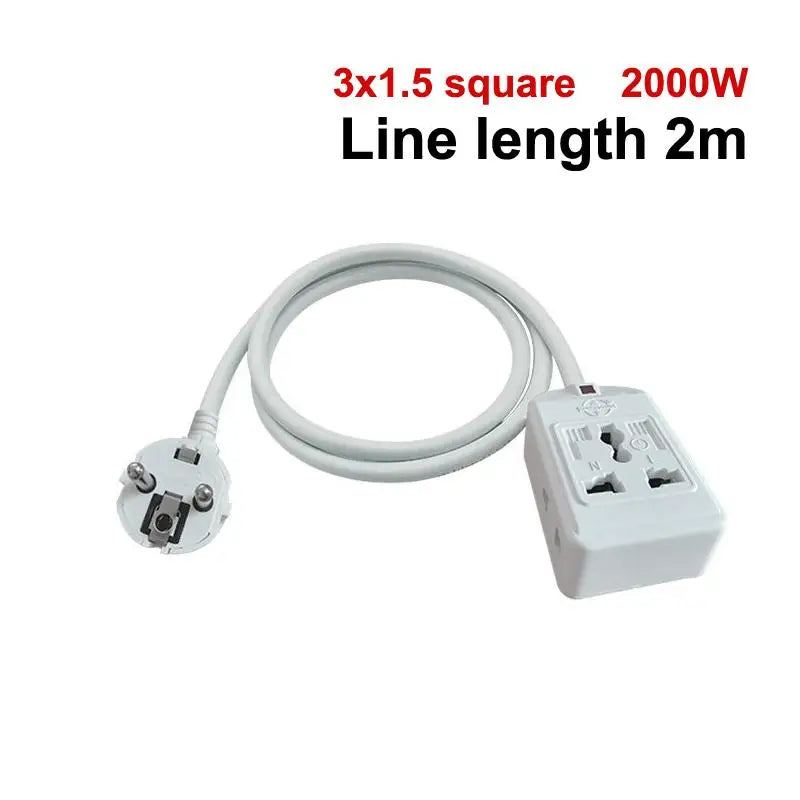 Schuko Power Strip 3-Outlet 7-Hole Multi-Standard Mini Socket Multi-Standard Power Strip Babs 200CM