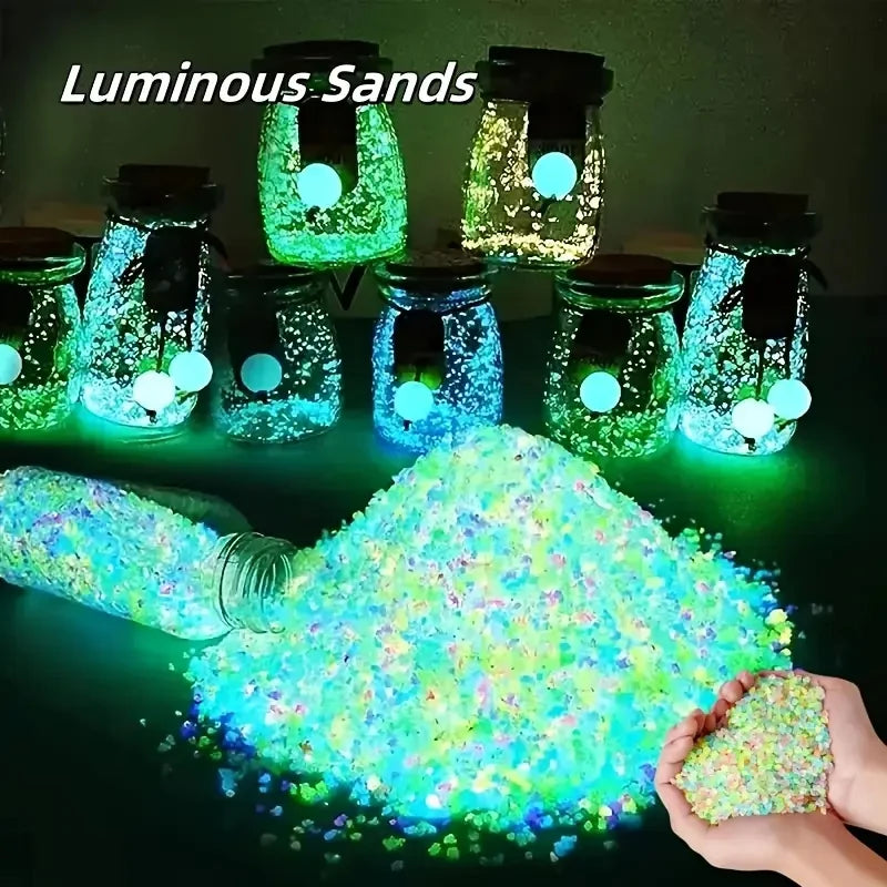 10,000 Pcs Luminous Fluorescent Sand Stones – Garden & Aquarium Decorative Luminous Stones Babs
