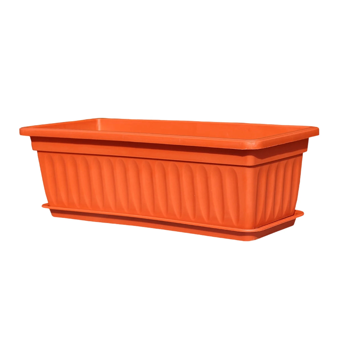 Rectangular Plastic Vegetable Planter Pot – Indoor & Balcony Vegetable Planter Pot Babs Saffron One Size