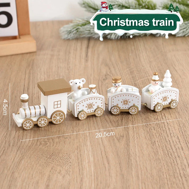 Christmas Wooden Train Ornament – Xmas Decor & Kids Gift Christmas Ornament Babs Style3