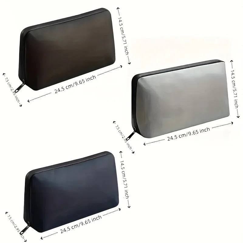 Tech Organizer Pouch – PU Leather Travel Electronics Storage Bag Electronics Organizer Pouch Babs