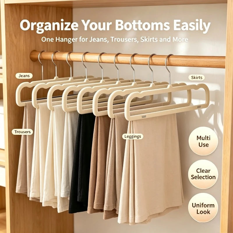 10-Pack Velvet Felt Hangers for Pants, Jeans, Coats & More Velvet Clothes Hangers Babs