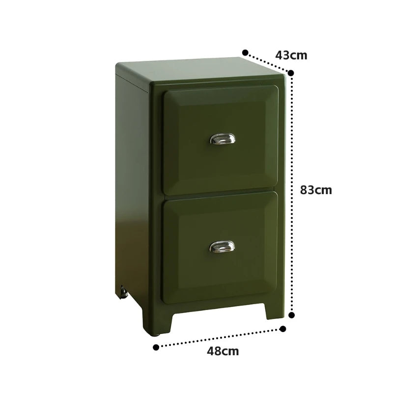 Modern Metal Storage Display Cabinet – Minimalist Living Room Display Cabinet Babs Dark green-2 Floor