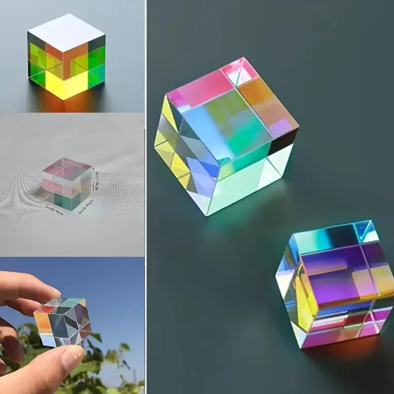 Optical Glass X-Cube RGB Beam Splitter Prism | Physics Gift Educational Science Prism Babs Default Title