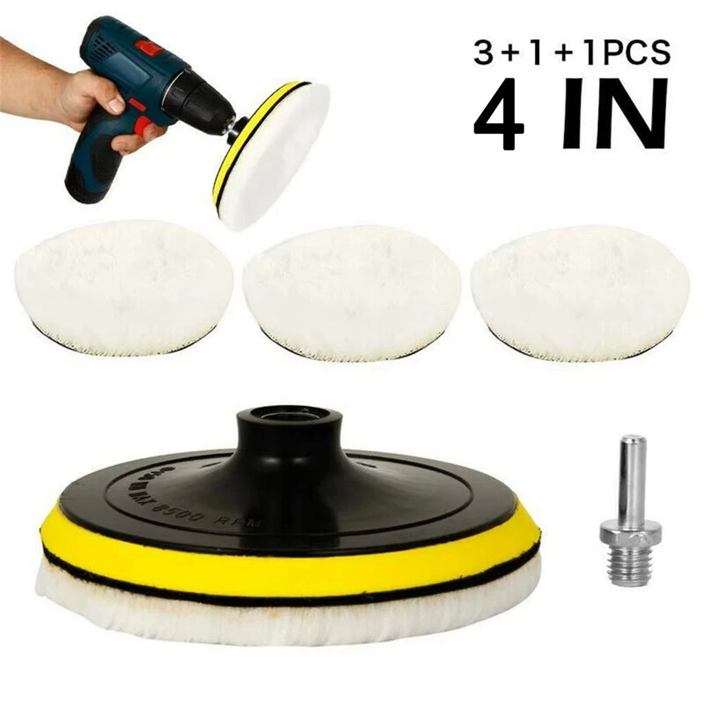 Car Polishing Buffing Set – Microfiber Pads & Drill Backing Plate Car Polishing Kit Babs