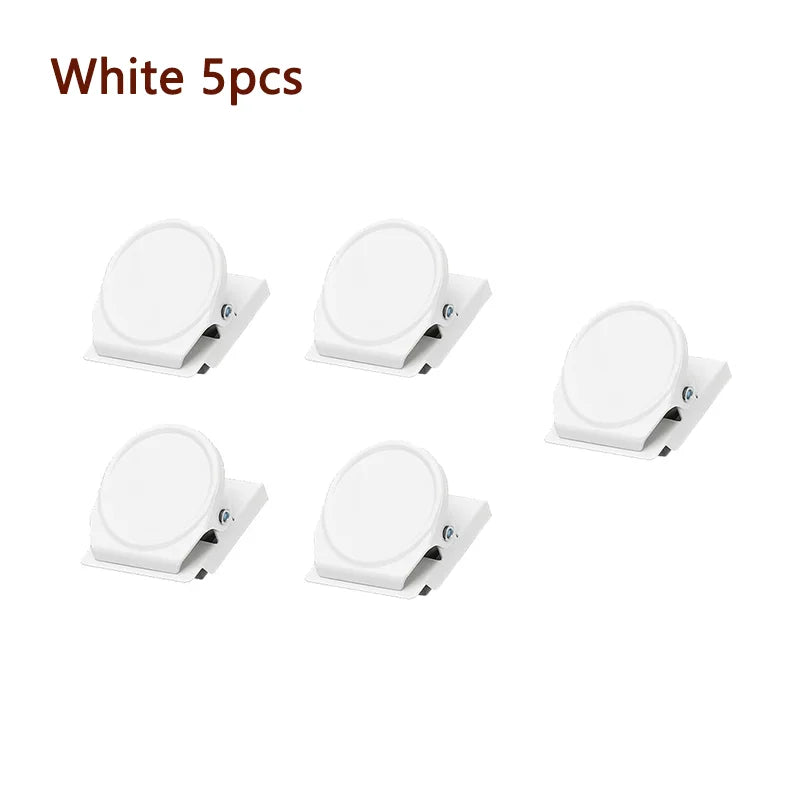 5-Piece Magnetic Clips – Colorful Fridge & Office Organizers Magnetic Office Clips Babs White 5pcs