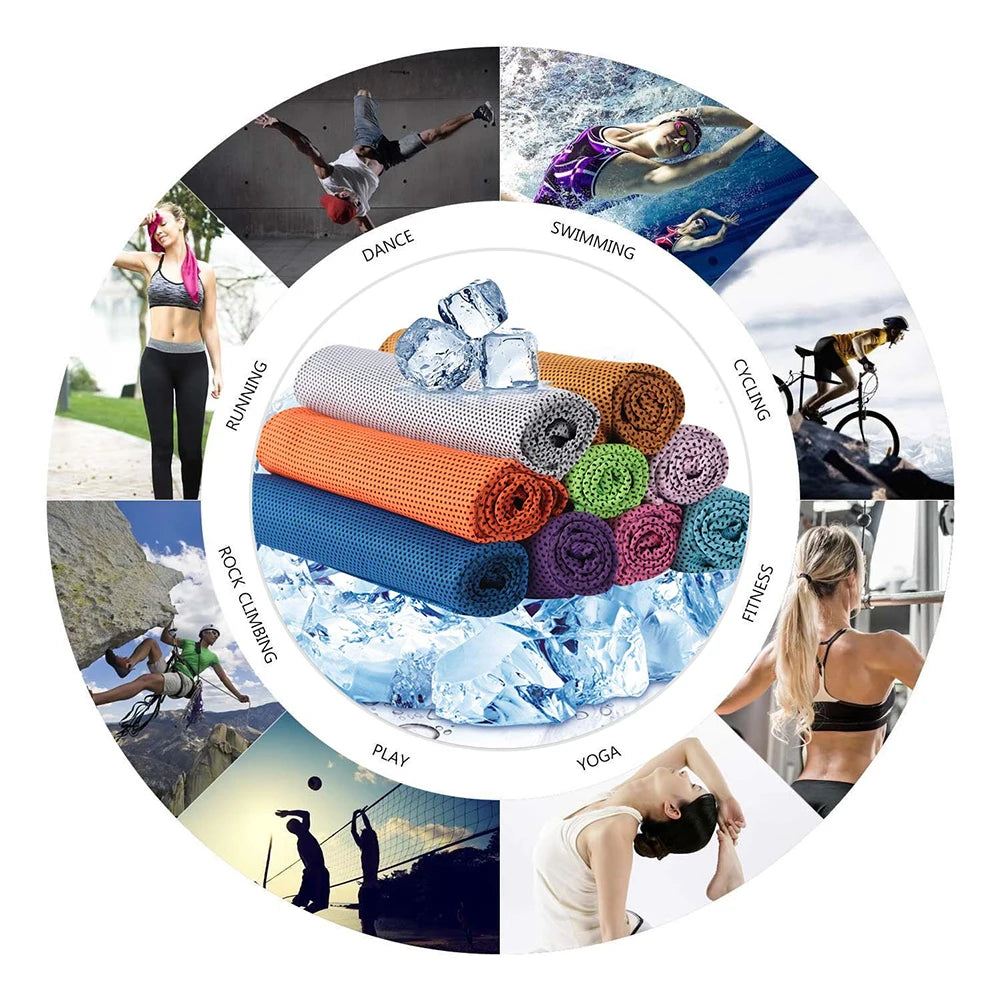 Cooling Microfiber Sports Towel for Yoga, Gym & Outdoors Cooling Sports Towel Babs