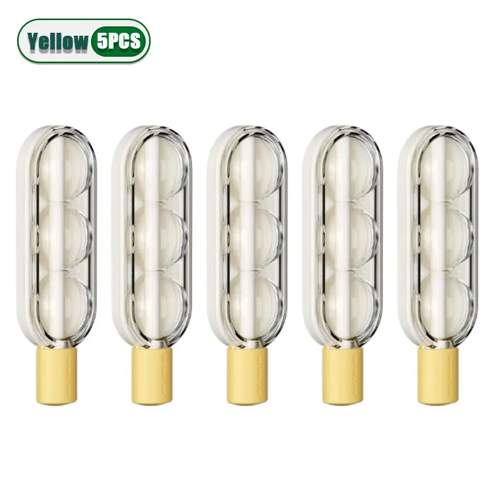 Reusable Silicone Ice Lolly Mold – DIY Popsicle Tray with Straw Ice Lolly Mold Babs Yellow-5PCS