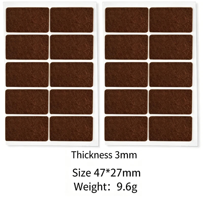 Self-Adhesive Felt Furniture Pads – Floor Scratch Protectors Furniture Floor Pads Babs brown-square-20pcs 3mm