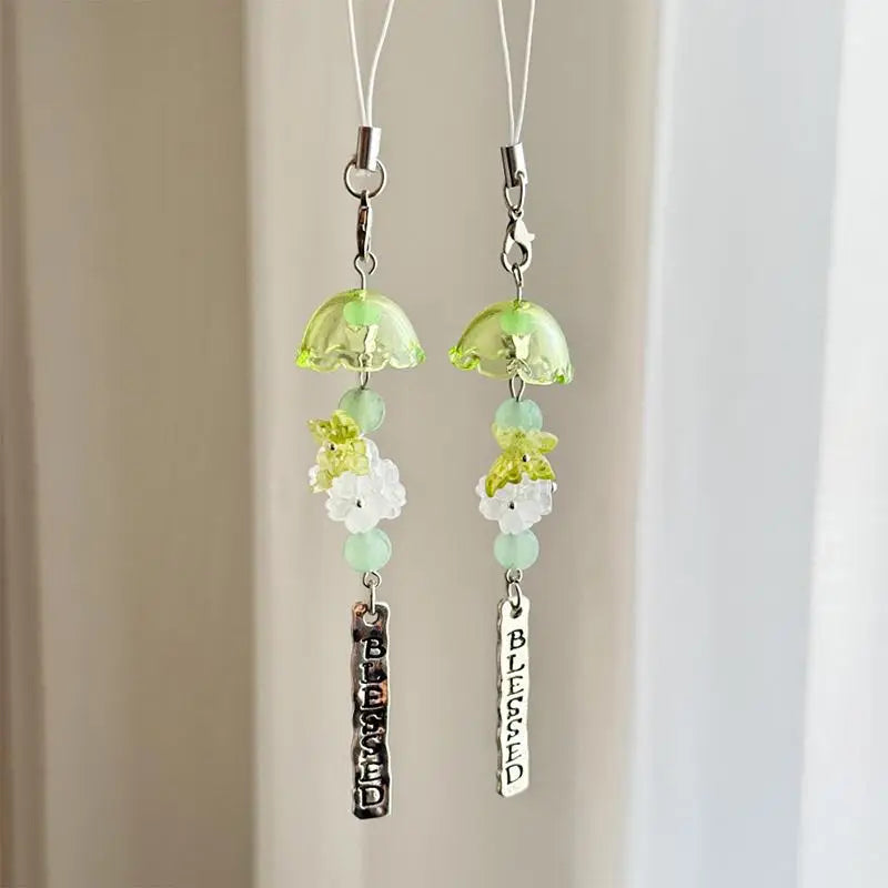 Bellflower Tassel Car Rearview Mirror Pendant Ornament Car Hanging Ornament Babs