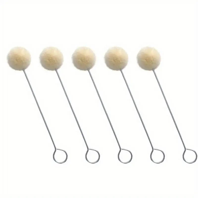 100Pcs Wool Daubers Ball Brush – DIY Leather Dye Applicator Leather Craft Daubers Babs