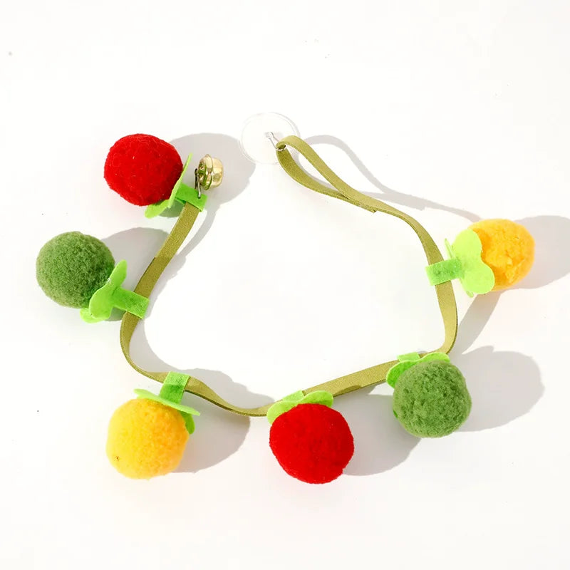 Tomato Cat Teaser String Toy with Bell – Interactive Kitten Toy Cat Teaser Toy Babs M 1p