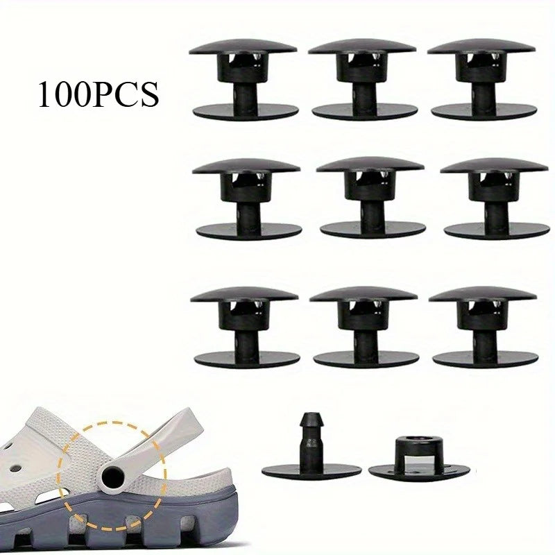 100pcs Plastic Shoe Rivets – Snap Buttons for Foam Clogs Shoe Repair Rivets Babs 100pcs