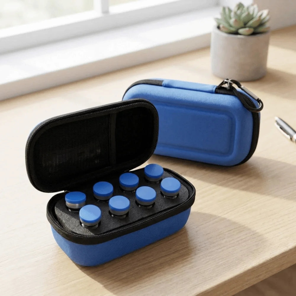 8-Slot Vial Storage Case – Waterproof & Shockproof Organizer Vial Storage Case Babs