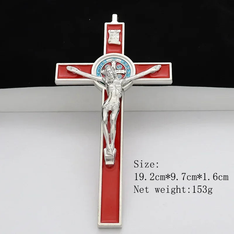 Saint Benedict Crucifix Cross Pendant – Catholic Zinc Alloy Charm Religious Charm Pendant Babs
